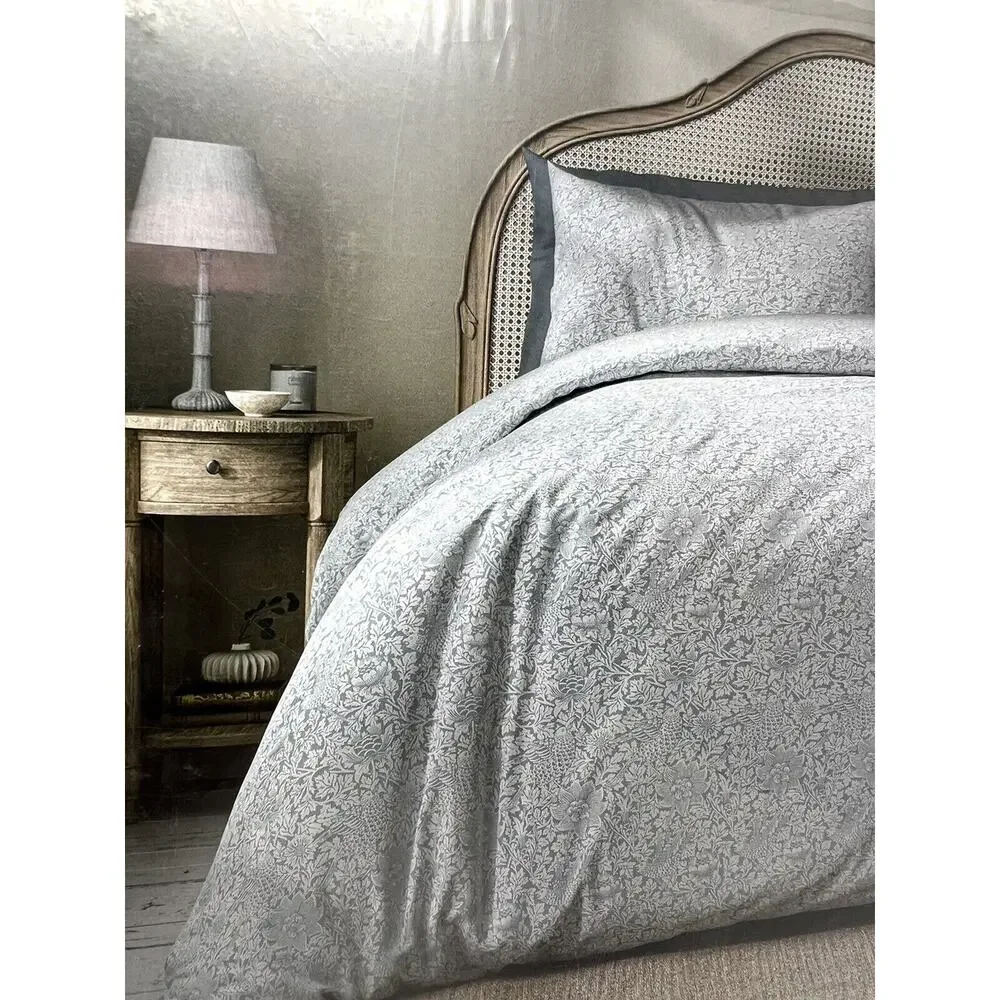William Morris Bird Anemone Mineral QUEEN Duvet Cover Set Lt Blue NEW IN PACKAGE